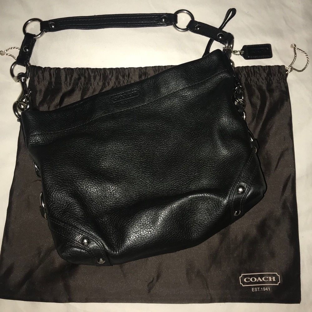 Coach Purse, Black Leather